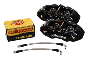 WILWOOD D8-4 Rear Caliper Kit,Black Corvette C2 / C3 65-82 w/ Lines