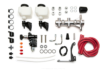 WILWOOD Tandem Remote M/C Kit w L/H Brkt & Prop Valve - 1 Bore,Ball Burnished"